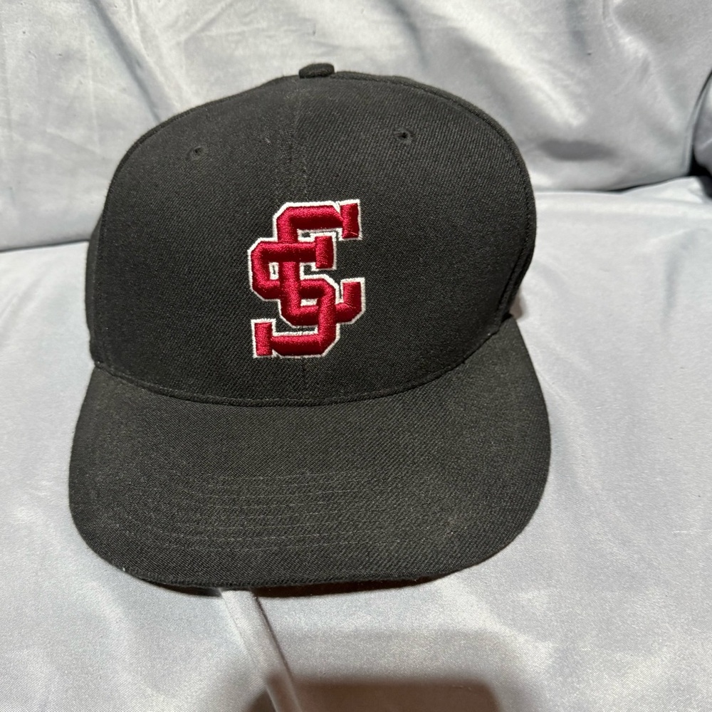 Black RD/Nike Baseball Cap with Red Santa Clara University Logo Embroidery NWT